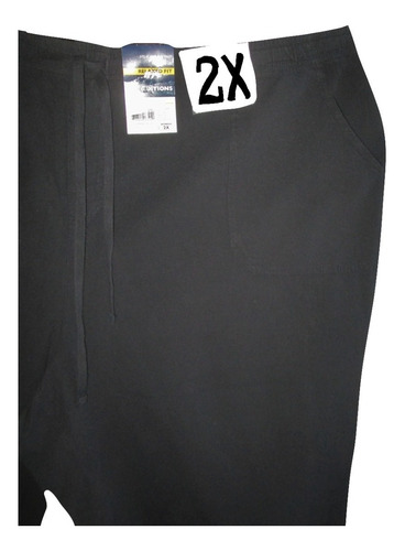Capri Bermuda Negro Amplio Talla 2x (38/40) Basic Edition