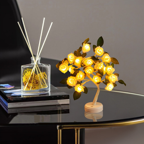 Lámpara De Escritorio Con Forma De Bonsái Con Forma De Flor