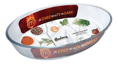 Asaderas Vidrio Templado Hudson Ovalada Horno 30x21x6.5cm