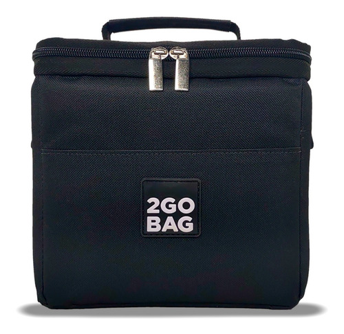 Imagem 1 de 7 de Bolsa Mochilinha Térmica Lanches Potes Fit 2gobag Mini Black