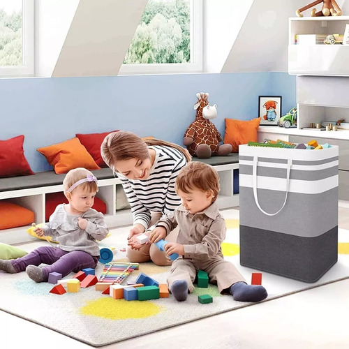 Cesto Grande Para Ropa Sucia Y Lavandería Plegable 3piezas 75l