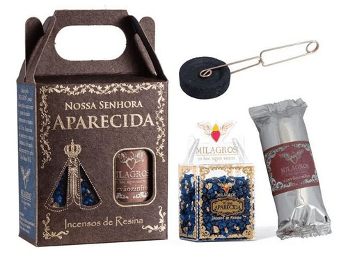 Mini Kit Incenso Nossa Senhora Aparecida -carvão + Pinça