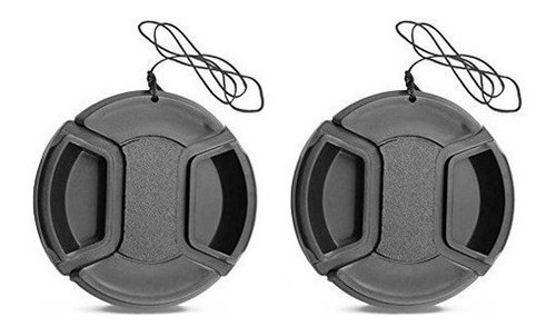 2 Pack 67 Mm Center Pinch Tapa Para Canon 77d 70d 7d Con Ef-