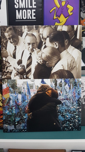 Cuadro 50x75cm Abrazo Peron Cristina Y Nestor Kirchner