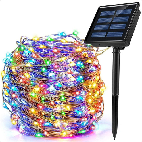 Cadena  Serie De Luces Solares 10m Impermeable Navidad Boda