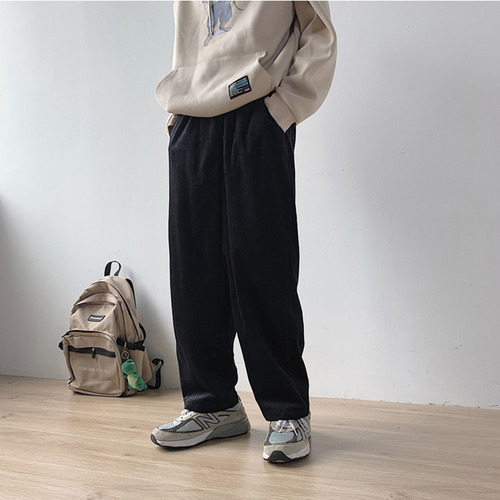 Pantalones Rectos Casuales, Cintura Elástica, Pantalones Dep