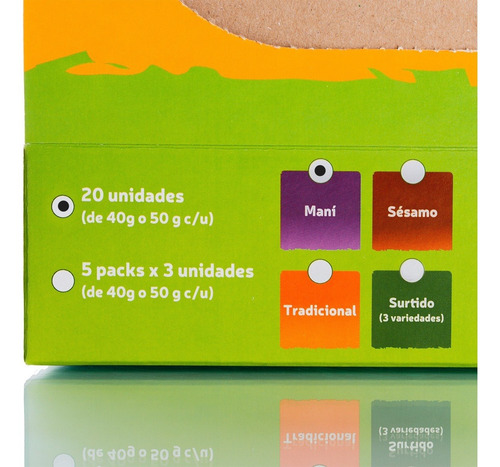 Imagen 4 de 4 de Turrón De Semillas De La Finca X 20u - Sin Tacc - Maní