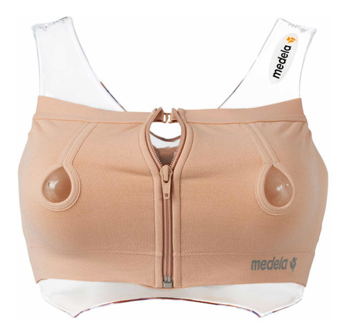 Medela Corpiño Manos Libres Extracción Leche Nude Talle M