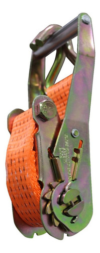 Kit 2 Cintas C/ Catraca P/ Amarração De Carga Polti 8 Ton 5m Cor Laranja