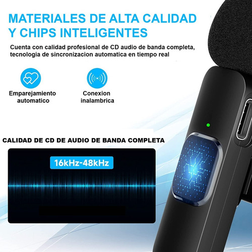Micrófono Inalámbrico Para Android Lavalier Solapa Usb-c C