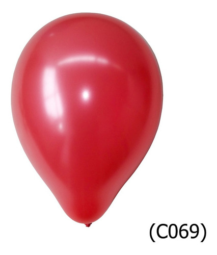Globos Perlados X 10 Uds. Apto Helio / 12 Pulgadas - Rojo