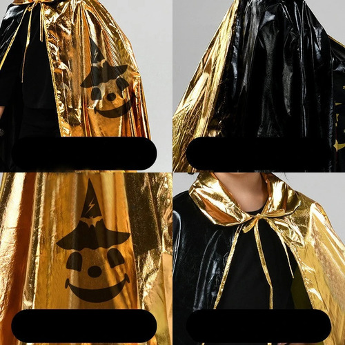 Kids Unisex Witch Cosplay Cloak With Witch Hat 2 Pcs Child