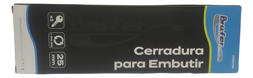 Cerradura Para Embutir Completa De 25mm / 3 Llaves Brufer