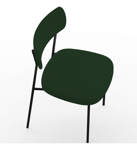 Kit 04 Cadeiras Sala De Jantar Cozinha Melina Suede Verde
