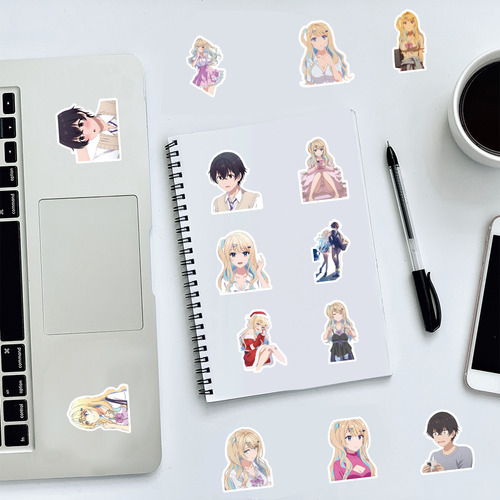 Runa Shirakawa 50 Calcomanias Stickers De Pvc Vs Agua Anime