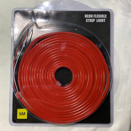 Tira Cable Luz Continua Tipo Neon 12v 40w 5m Rojo Auto R2