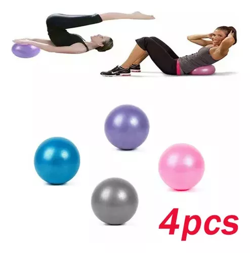 Minibolas De Ejercicio, 25 Cm, Pequeña Pelota De Pilates, 4 Color  Purple+pink+blue+silver Grey