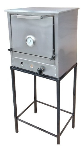 Horno Pizzero 3 Moldes Ac Inox Esmerilado Con Base De Apoyo