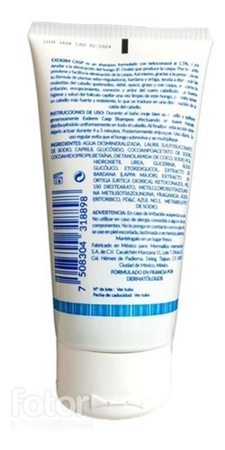 Shampoo Anticaspa Exderm Casp Ketoconazol 150 Ml