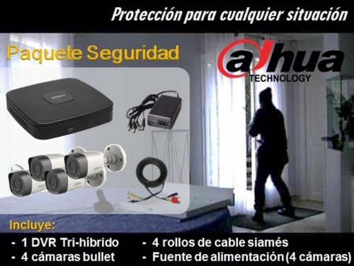 Imagen 3 de 4 de Kit Dahua 4 Camaras Disco 320gb Hdcvi 720p Dvr Internet Cctv