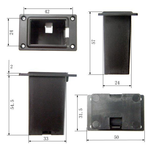 4x Pastilla Activa 9v Accesorio Para Bajo Guitarra Estuche