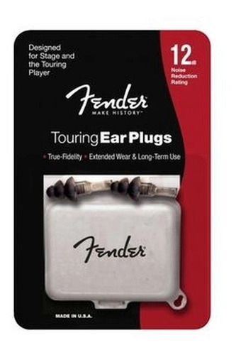 Imagem 1 de 3 de Protetor Auricular Fender Touring Ear Plug Series Original