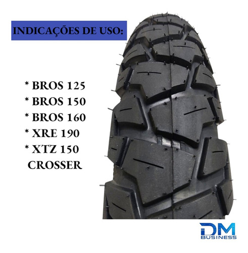 Pneu + Camara 110/90-17 Bros Nxr Crosser Xre 190 C/c 60p