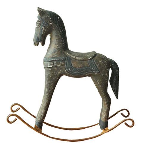 S Estatuilla De Caballo Mecedora, Escultura Animal, Gris S