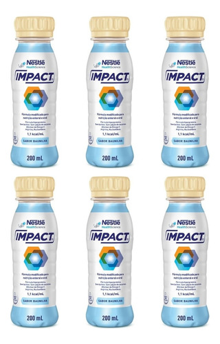 Impact Nestle (sabor - Baunilha) - Kit C/6 Frascos 200ml