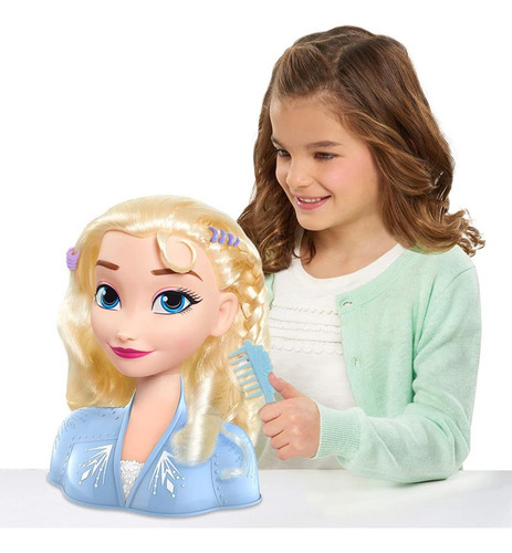 Princesa Elsa Cabeza Para Peinar 14 Accesorios Disney