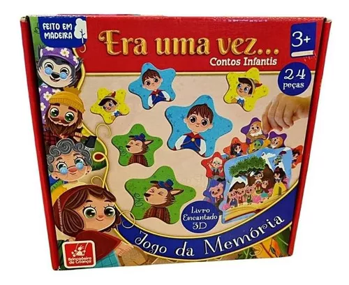 Jogo da Memoria Galinha Pintadinha Infantil 24 Peças em Madeira