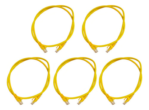 Patchcord Utp Cat6 90cm Amarillo P6009y 100%cobre Enson 5p