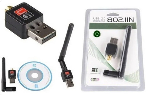 Imagen 9 de 9 de Antena Wifi Adaptador Usb 2.0 Wifi 802.11n Placa Red Wi Fi