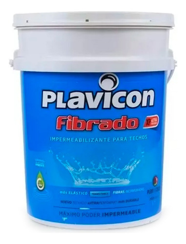 Plavicon Fibrado Impermeabilizante 25 Kg Terraza Techos Mm