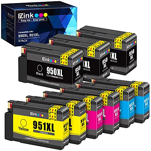 9  Cartuchos De Tinta Compatible Con Hp 950xl 951xl