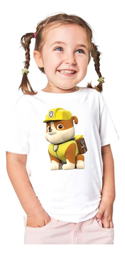 Playera Paw Patrol Rubble Patrulla De Cachorros Niño Niña