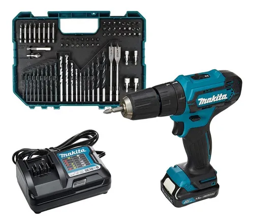 Kit con brocas taladro rotomartillo makita inalambrico 12v