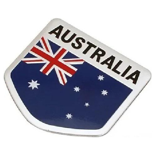 Emblema Bandeira Da Australia Em Aluminio 5x5