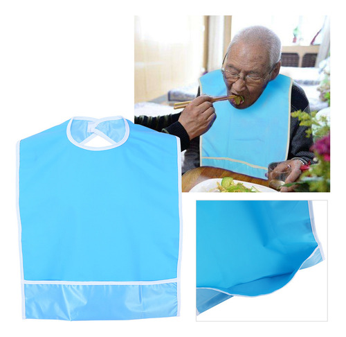 Babero Impermeable Para Adultos Mayores A La Hora De Comer