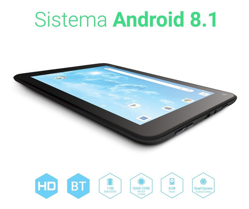 Tablet 7 Pulgadas X View Neon Go 16 Gb Mem Int Android 8.1 Color Negro
