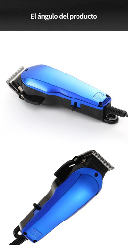 Maquina Para Cortar Cabello Pelo Cortadora De Cabello Kit Azul