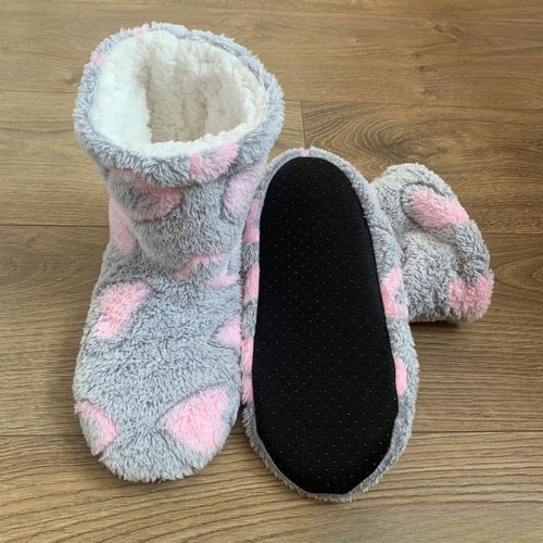 Pantu Bota C Suela Antideslizante Pantuflas P Frio Corderito