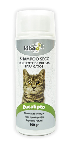 Shampoo Para Gatos Repelente En Seco Kiboo 100gr
