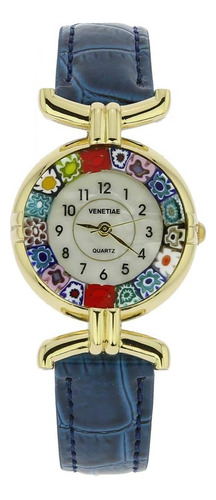 Glassofvenice Reloj De Cristal De Murano Millefiori Cor...