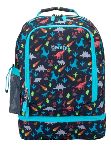 Bentgo Kids Mochila 2-en-1 Con Compartimento Insulado Diseño De La Tela Dinosaur