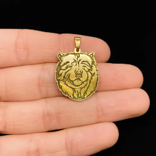 Dije Perro Chow Chow Mascota Oro 18k