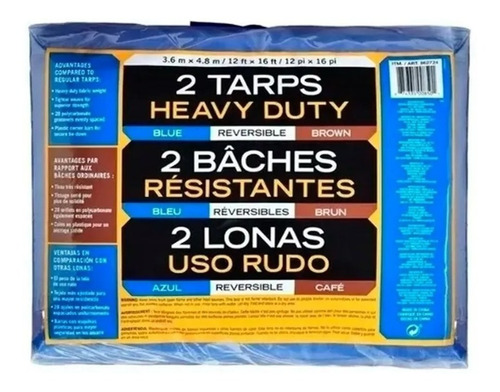 1 Lona Toldo Carpa Uso Rudo Impermeable 3.6x4.8 Em