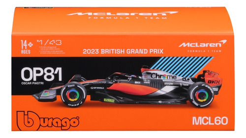 Auto F1 1:43 McLaren Mcl60 2023 Piastri #81 Acril Box