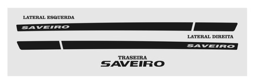 Adesivo Emblema Faixa Lateral Volkswagen Saveiro 2010 Brinde