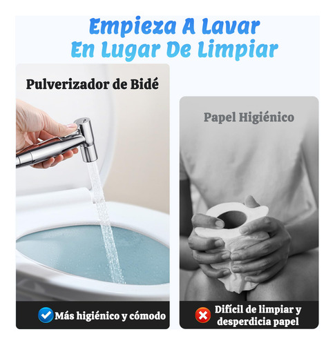 Pulverizador De Bidé De Mano Para Inodoro Para Limpieza Baño
